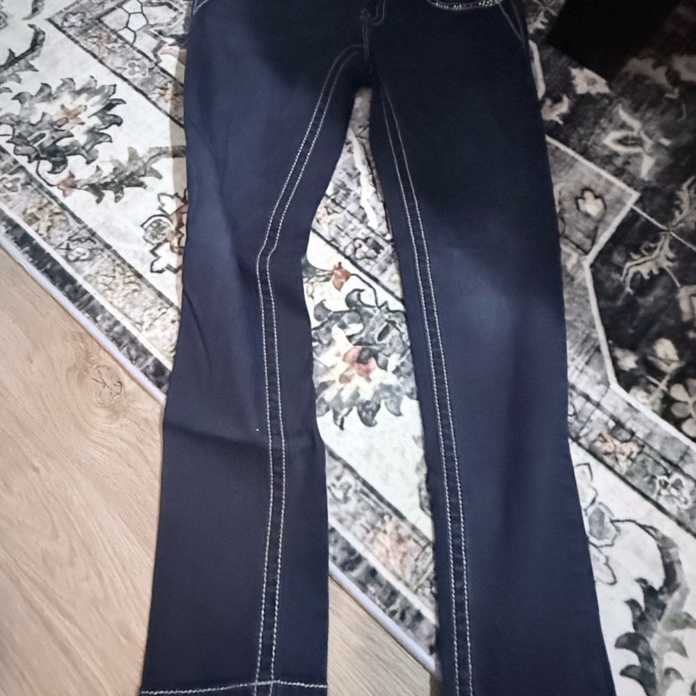 Miss Me Stylish Blue Jeans with Embroidered Pockets - Picture 5 of 5